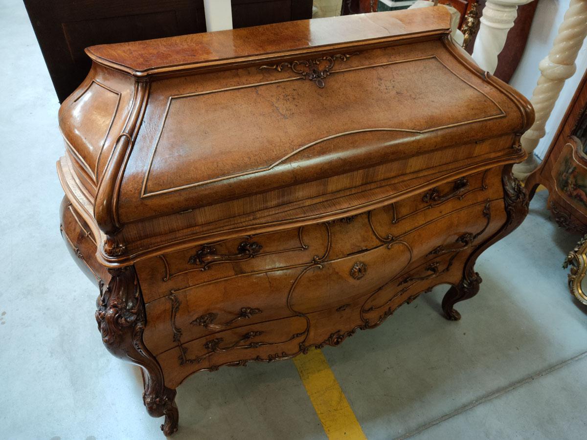 Rococo Revival Secretary Desk For Sale 4