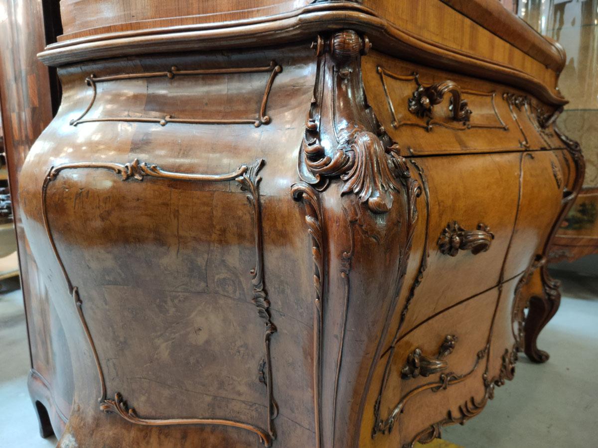 Rococo Revival Secretary Desk For Sale 8