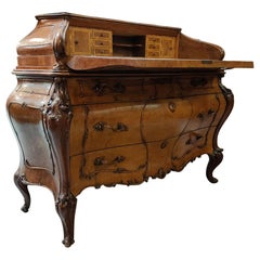 Rococo Revival Secretary Desk