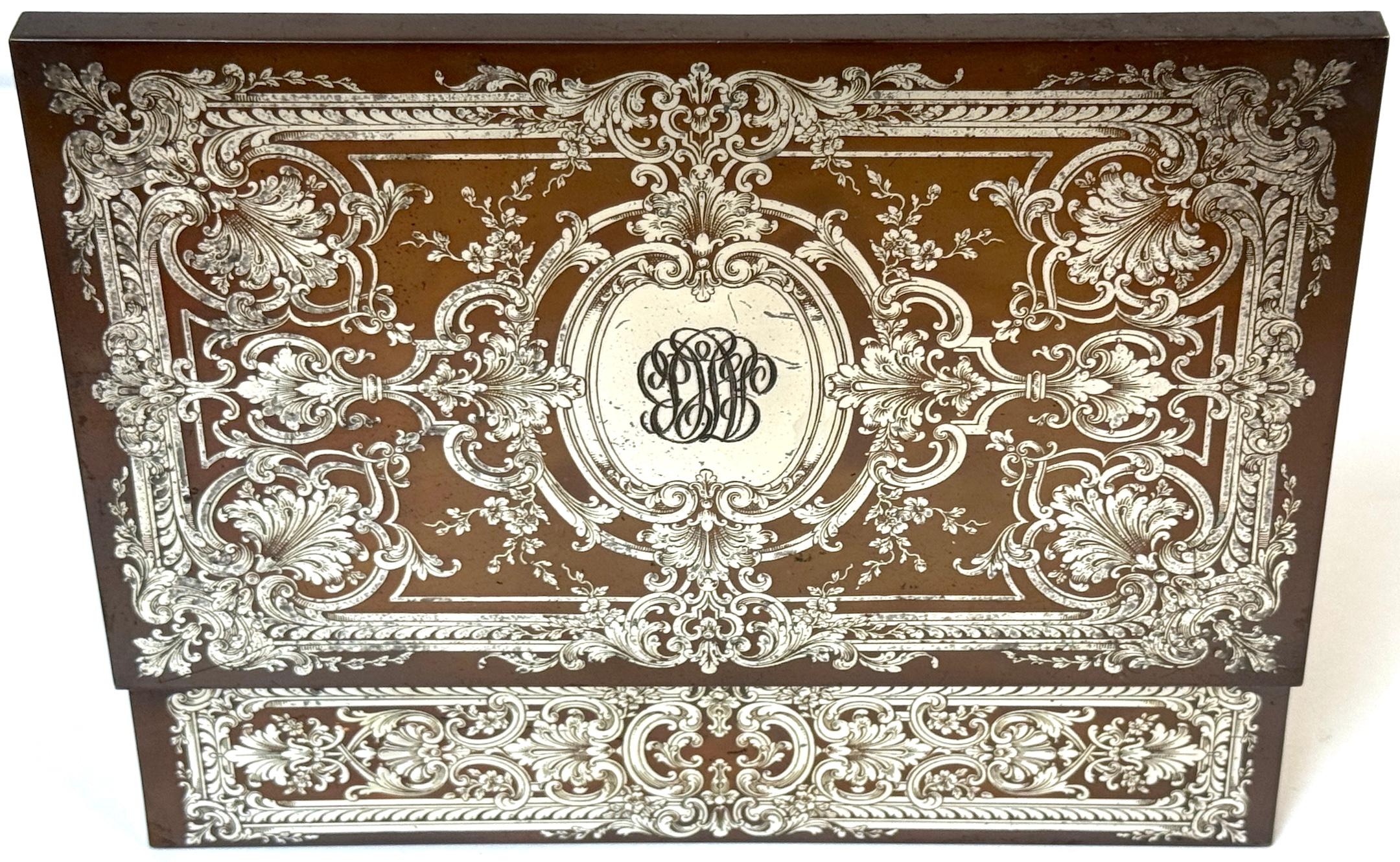 Humidor en métal mixte, cuivre et argent, style Rococo Revival, Atrib. Gorham, 1870 en vente 3