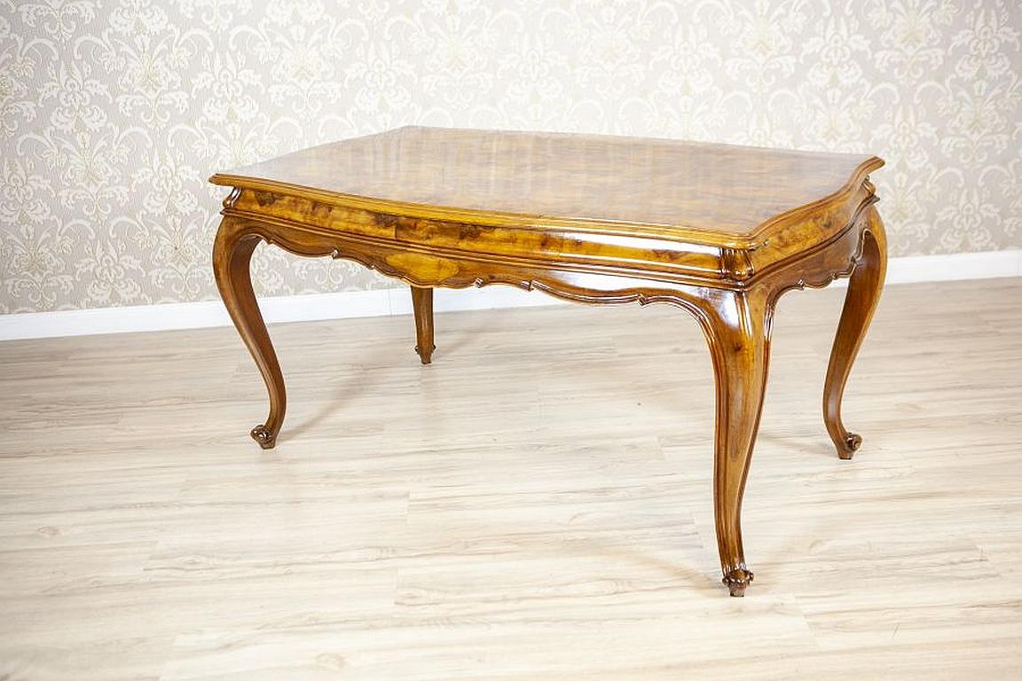 Rococo Revival Walnut Dining Set From the Early 20th Century In Good Condition In Opole, PL