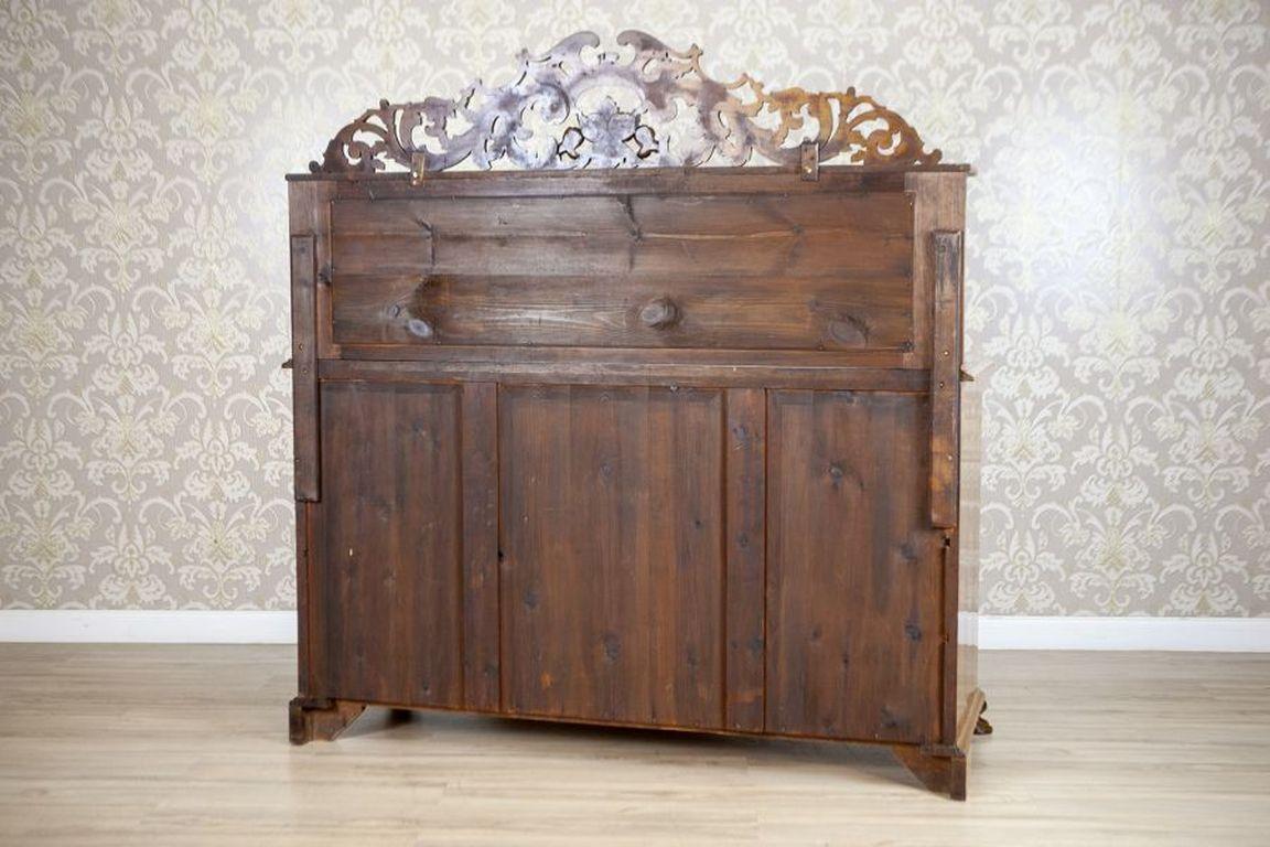 Buffet/banc Rococo Revive en Wood Wood et placage de noyer De 1850 en vente 9