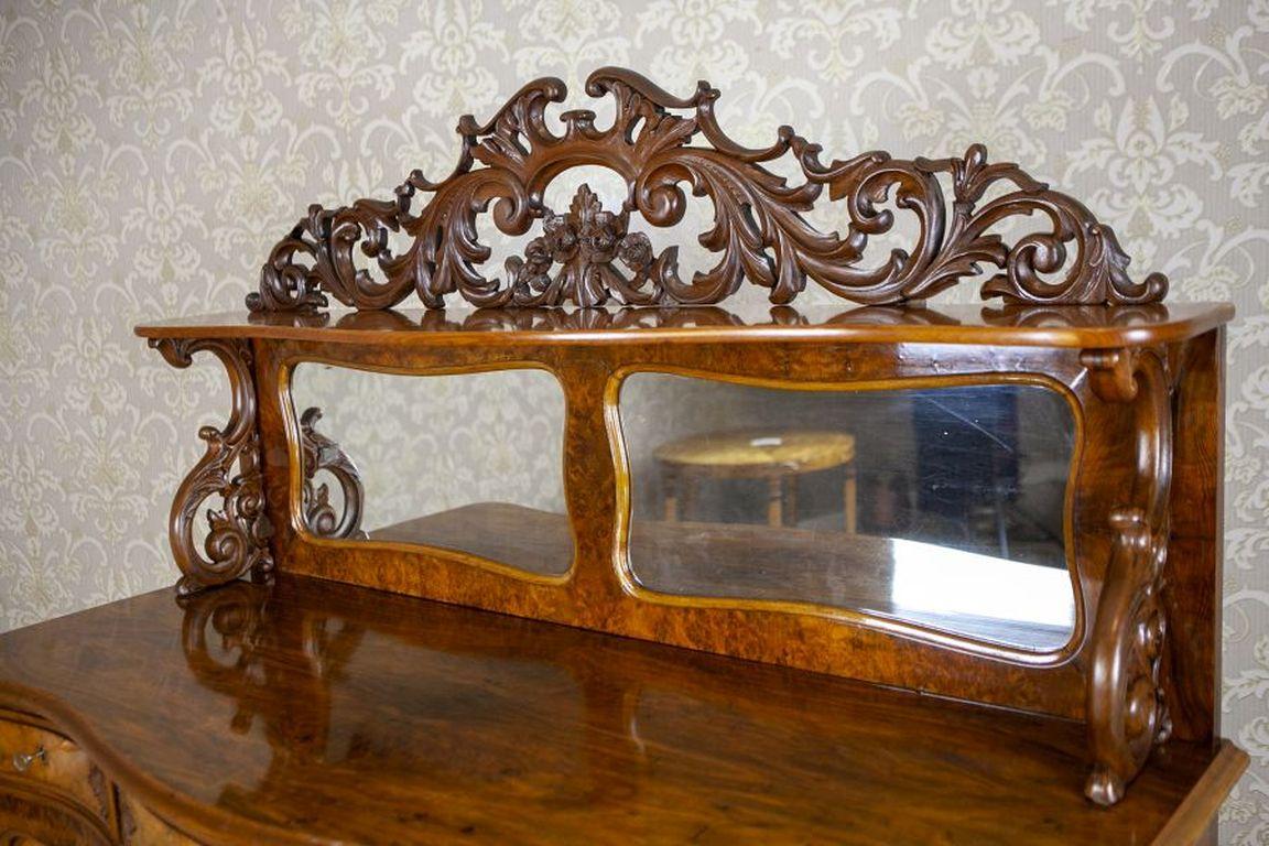 Buffet/banc Rococo Revive en Wood Wood et placage de noyer De 1850 Bon état - En vente à Opole, PL