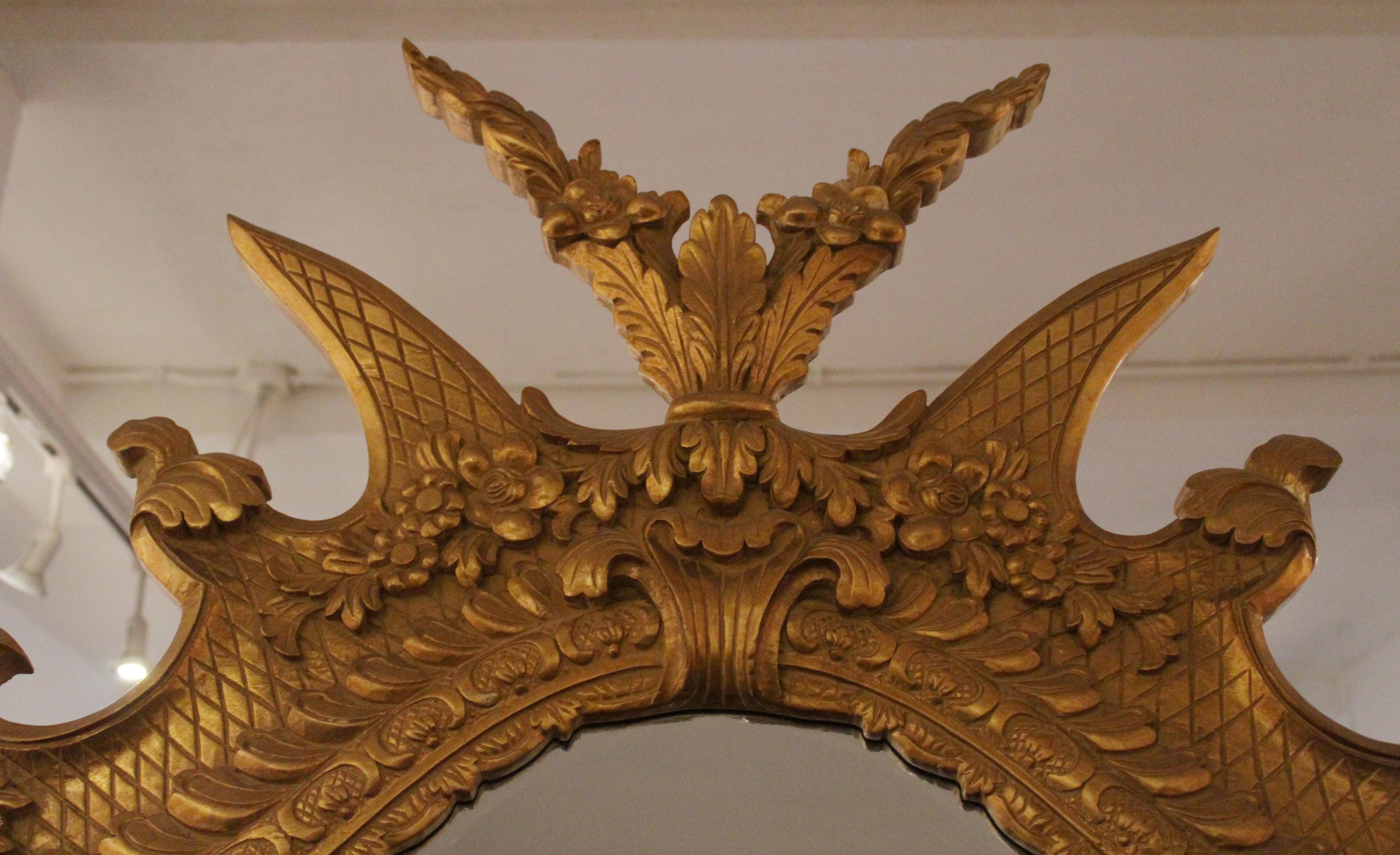 Hand Carved Rococo revivalist frame. Gilt metal leaf