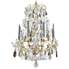 Rococo Rock Crystal Chandelier, 18th Century, France