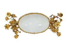 Rococo Sevres Style Bronze Porcelain Bowl Candelabra Centerpiece