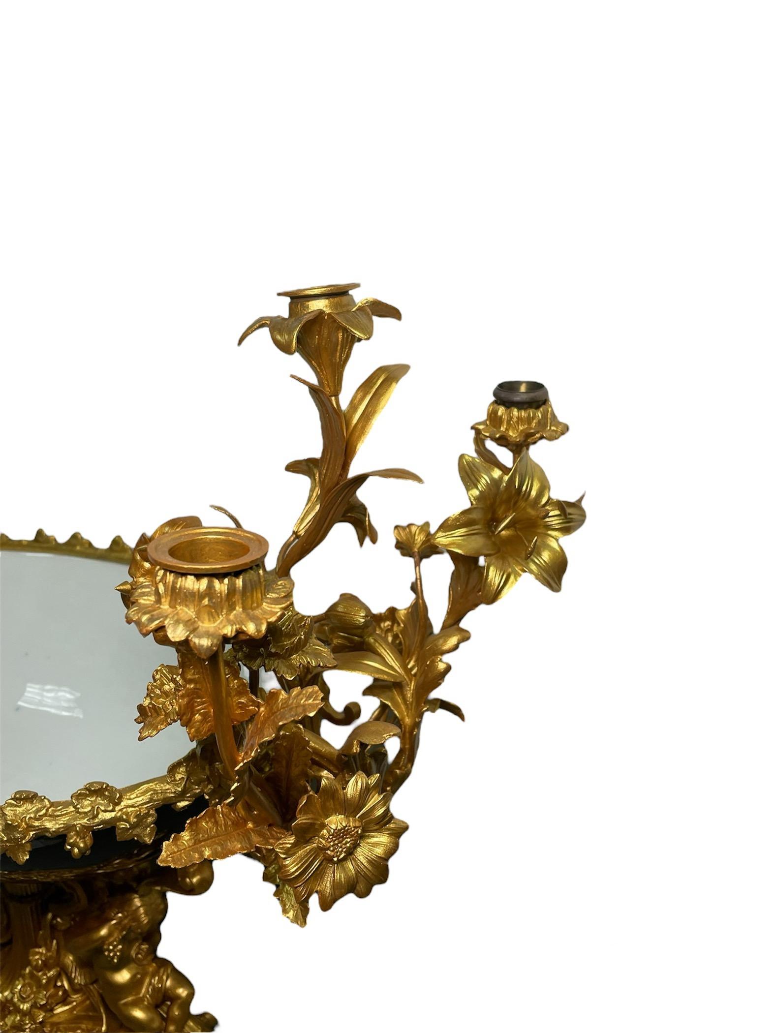 XX secolo Centrotavola a ciotola in porcellana di bronzo in stile rococò Sèvres in vendita