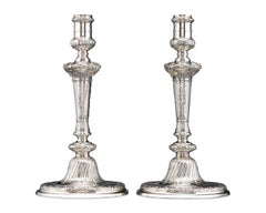 Rococo Silver Candlesticks by Alexander Johnson