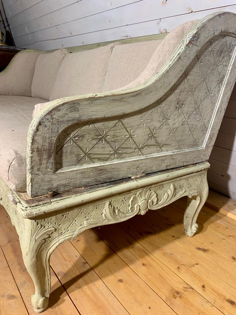 Swedish Rococo sofa made in Stockholm, Sweden For Sale