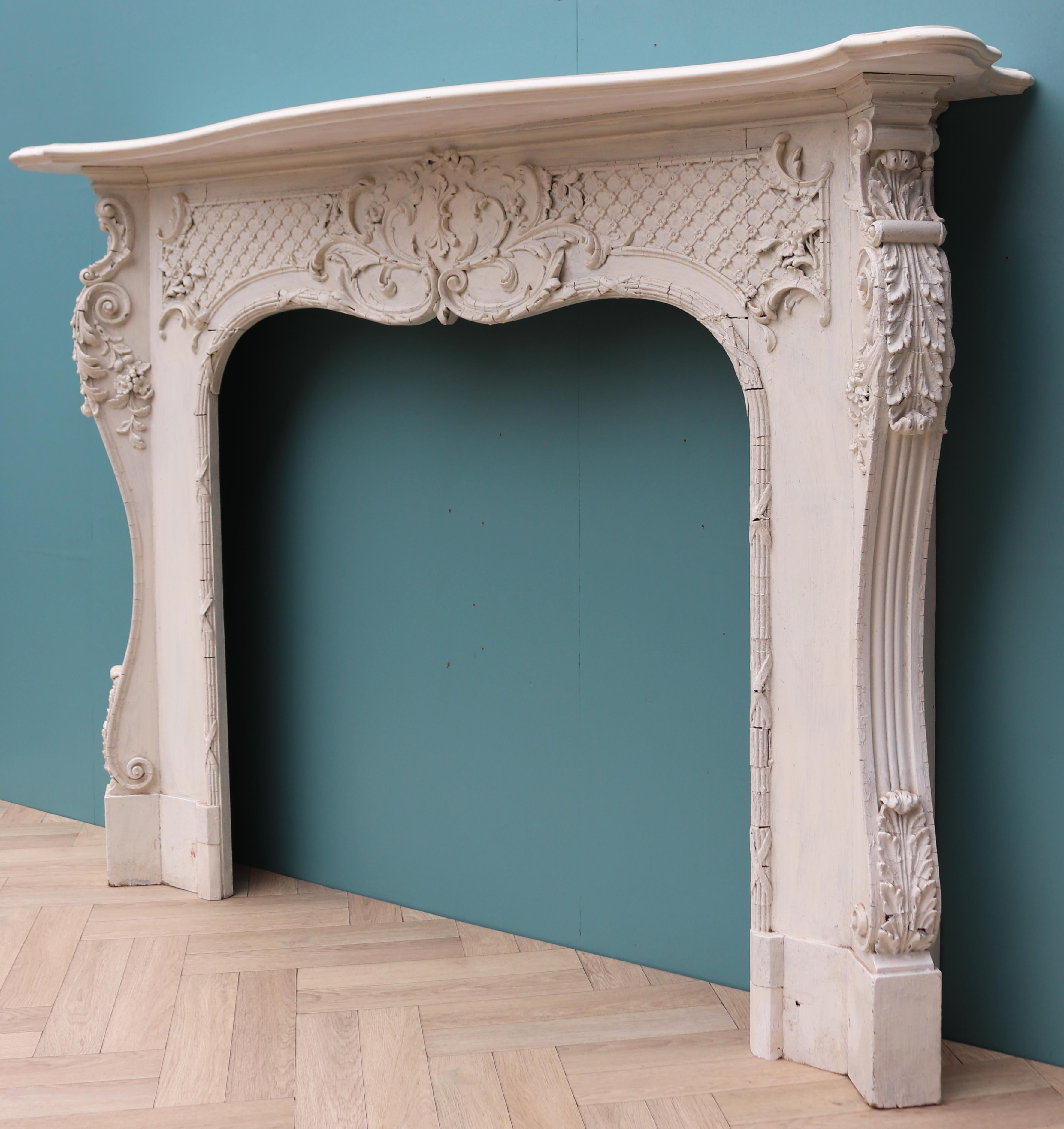 Rococo Style Antique Mantel In Fair Condition In Wormelow, Herefordshire