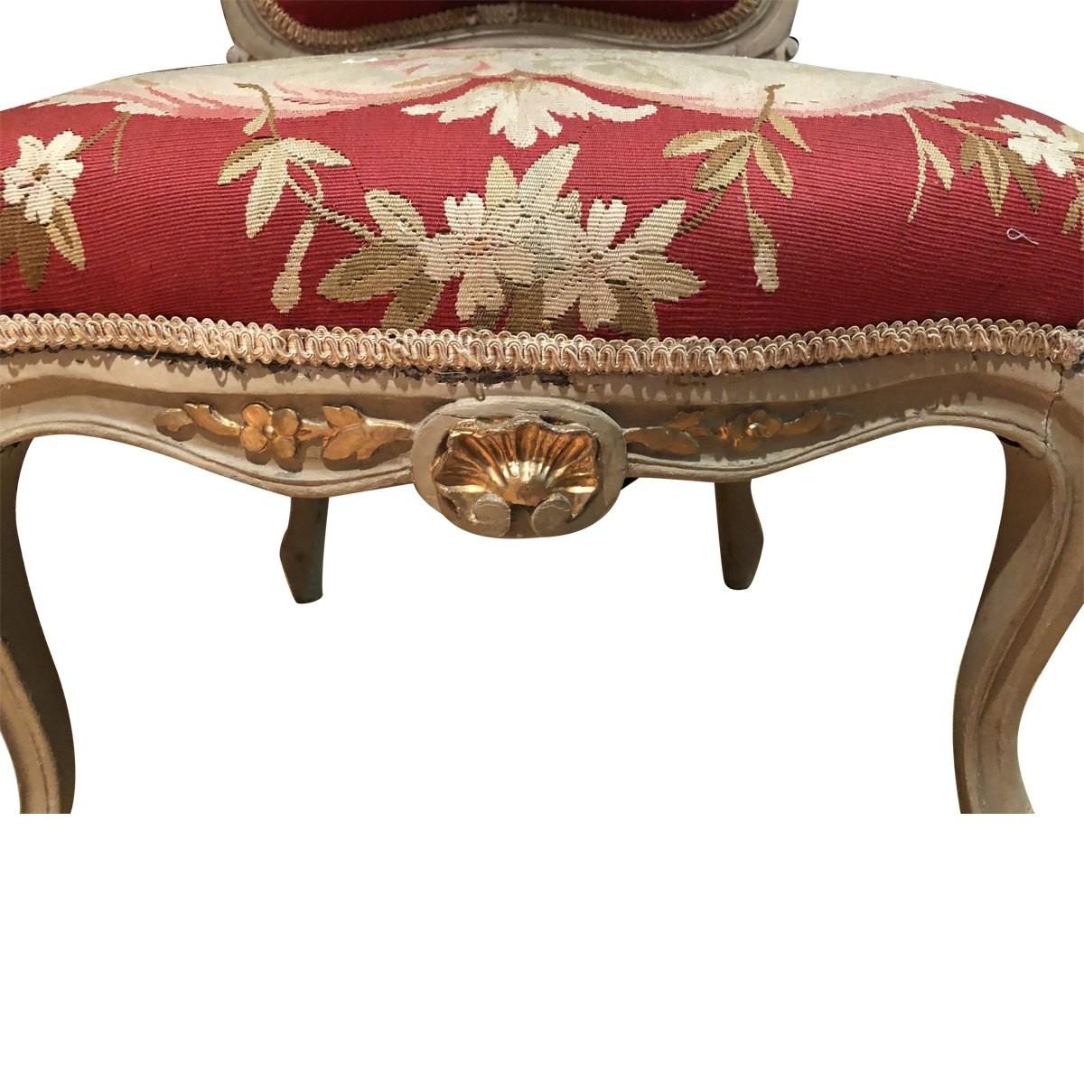 Rococo Style Aubisson Salon Suite, Late 19th Century For Sale 5