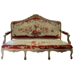 Rococo Style Aubisson Salon Suite, Late 19th Century