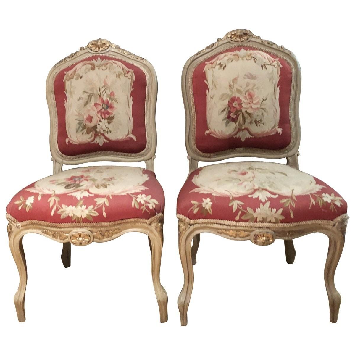 Tapestry Rococo Style Aubisson Salon Suite, Late 19th Century For Sale