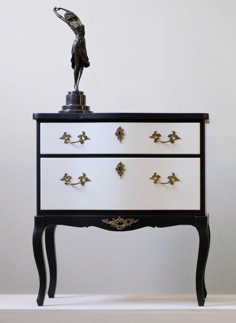 Mid-20th Century Rococo Style Bedside Commodes, a Pair For Sale