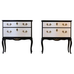 Rococo Style Bedside Commodes, a Pair