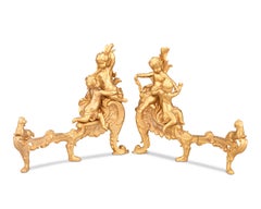Rococo-Style Bronze Chenets