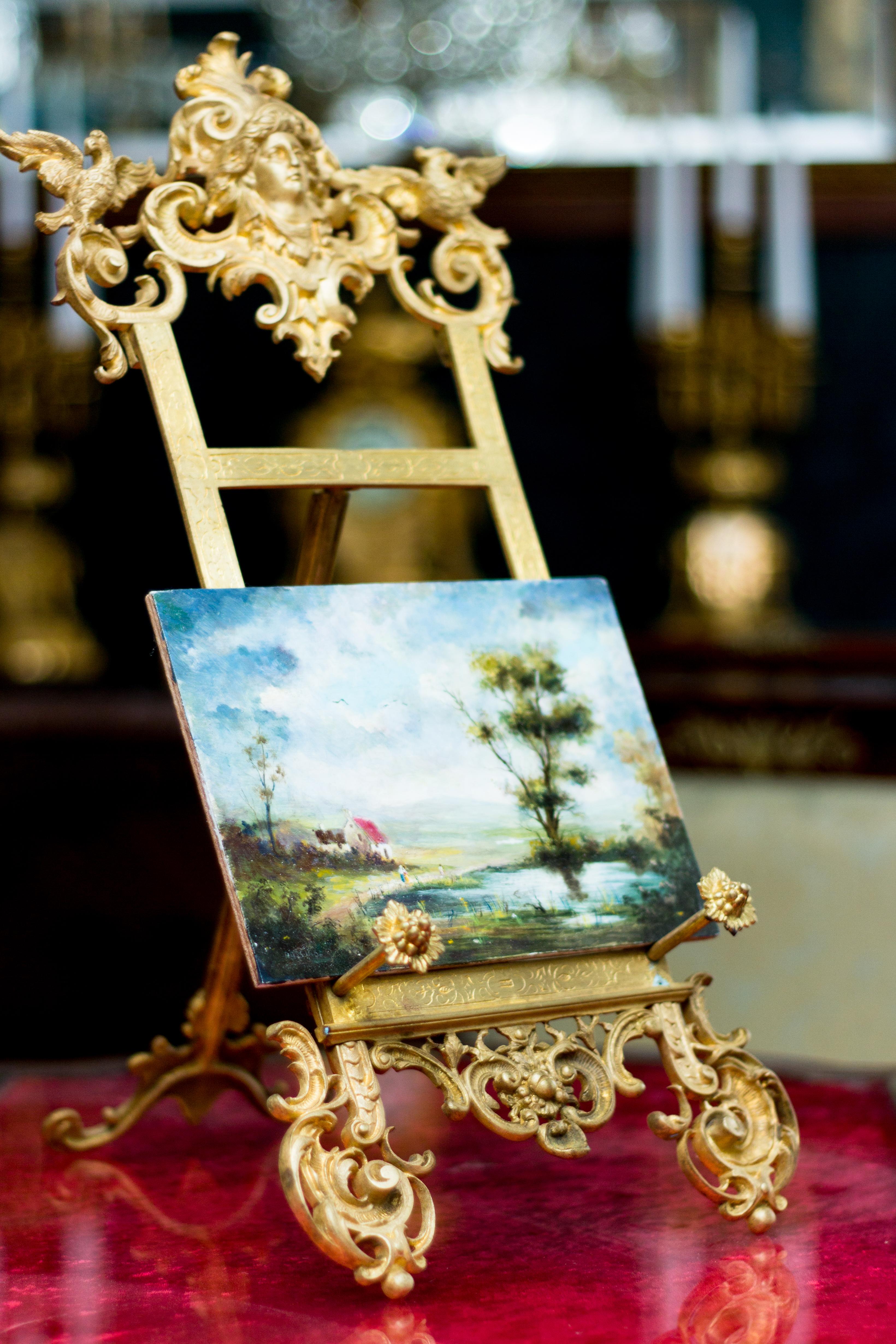 Rococo Style Bronze Table Easel Book Stand 6