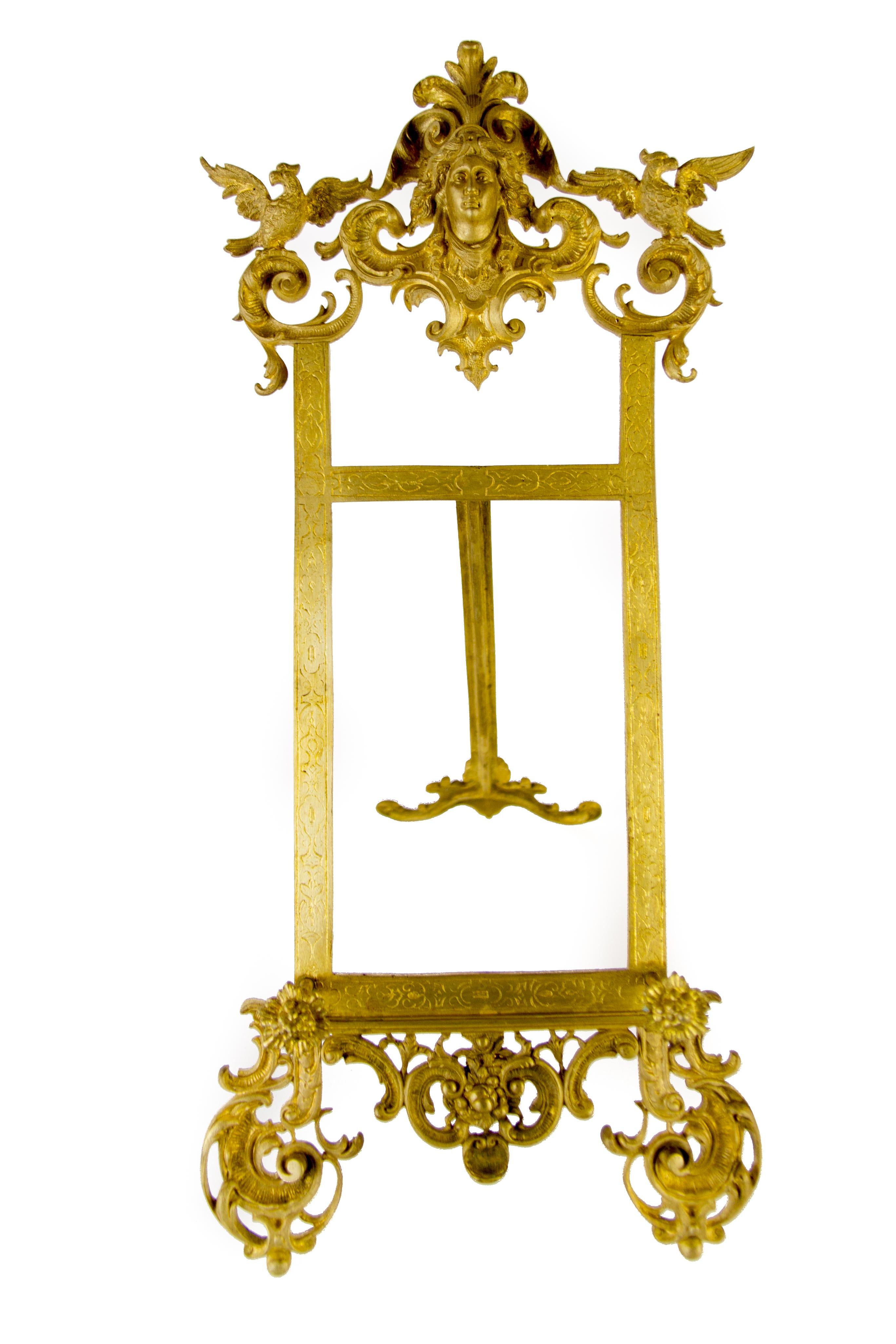 Rococo Style Bronze Table Easel Book Stand 3