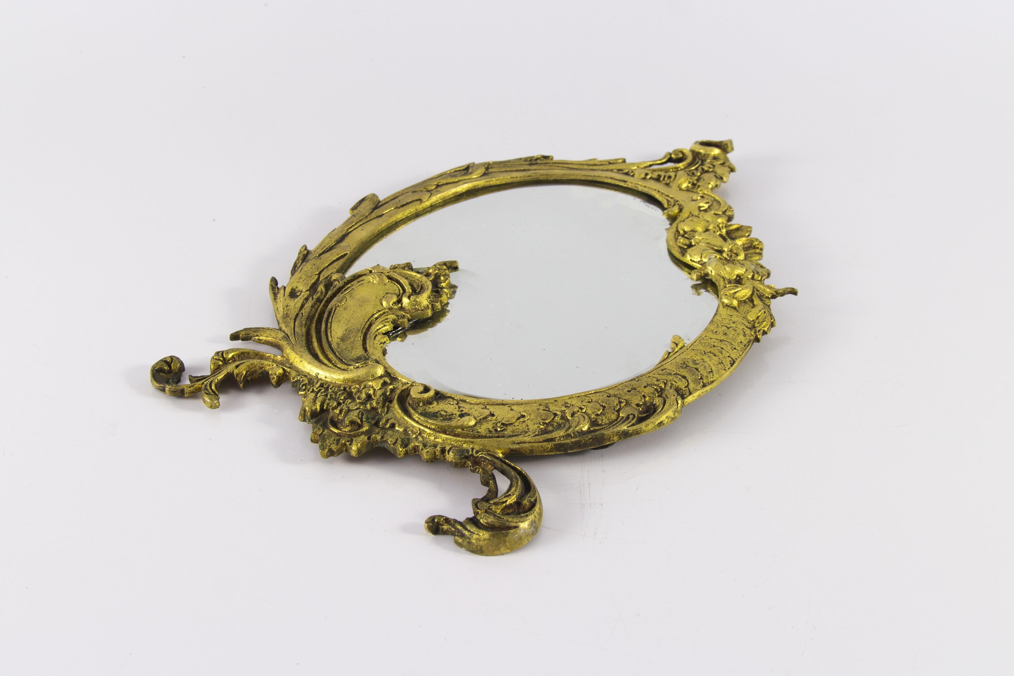 Rococo Style Bronze Beveled Wall Mirror  15