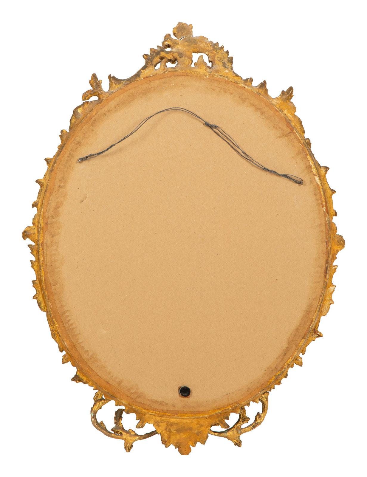 Rococo-Style Carved Giltwood Girandole Mirror, 19th Century For Sale 1