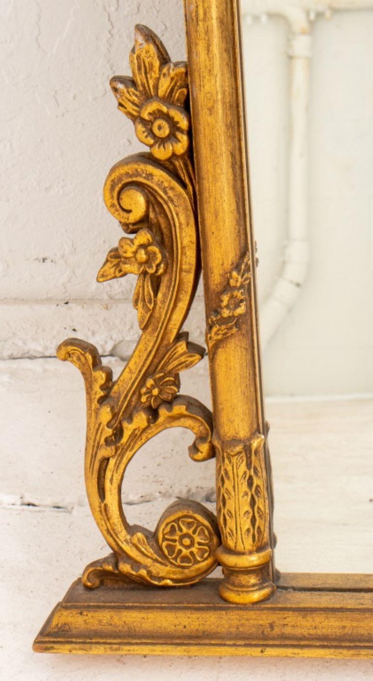 Rococo Revival Rococo Style Carved Giltwood Mirror For Sale