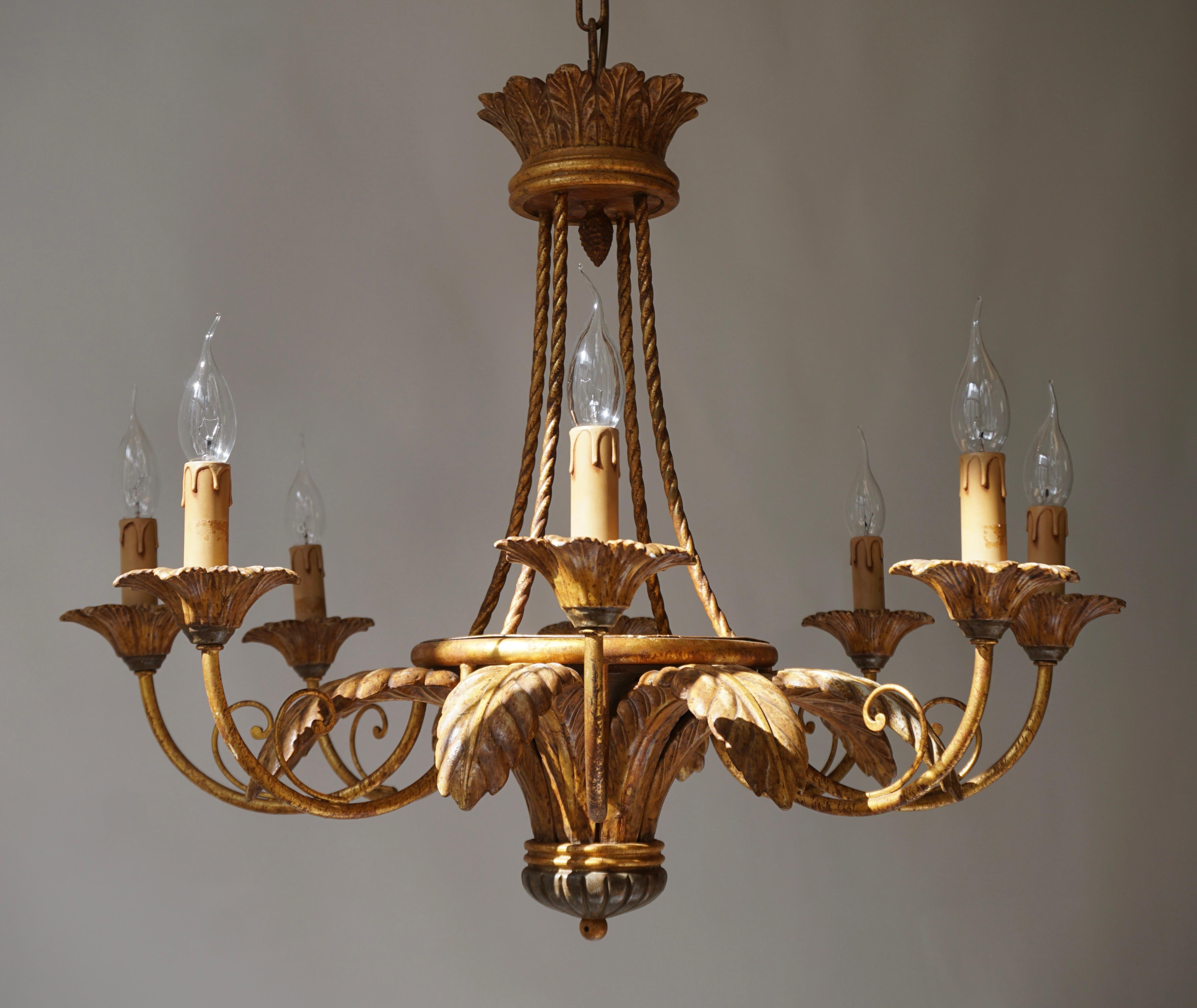 Rococo Style Chandelier For Sale 4