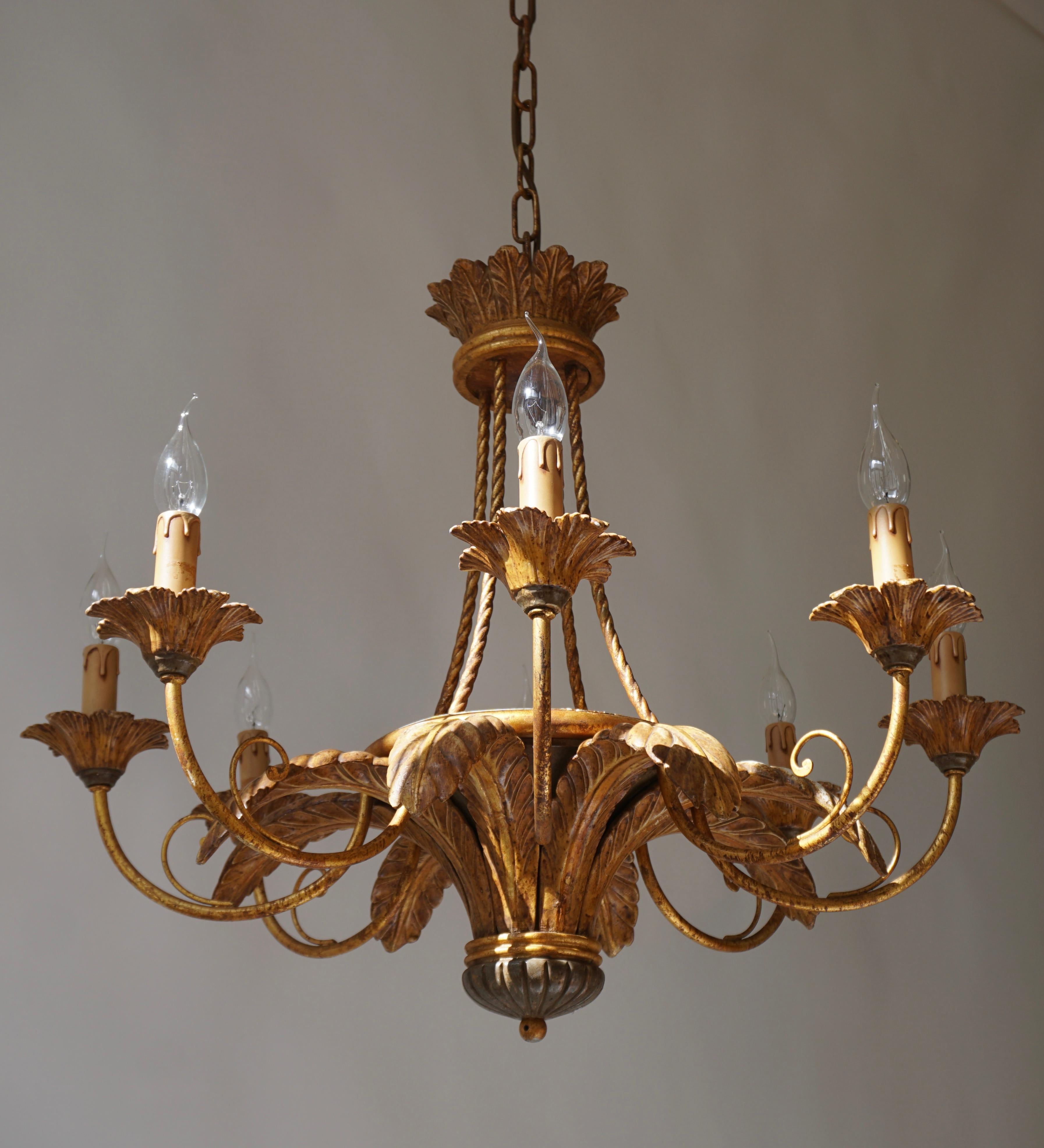 Rococo Style Chandelier For Sale 5