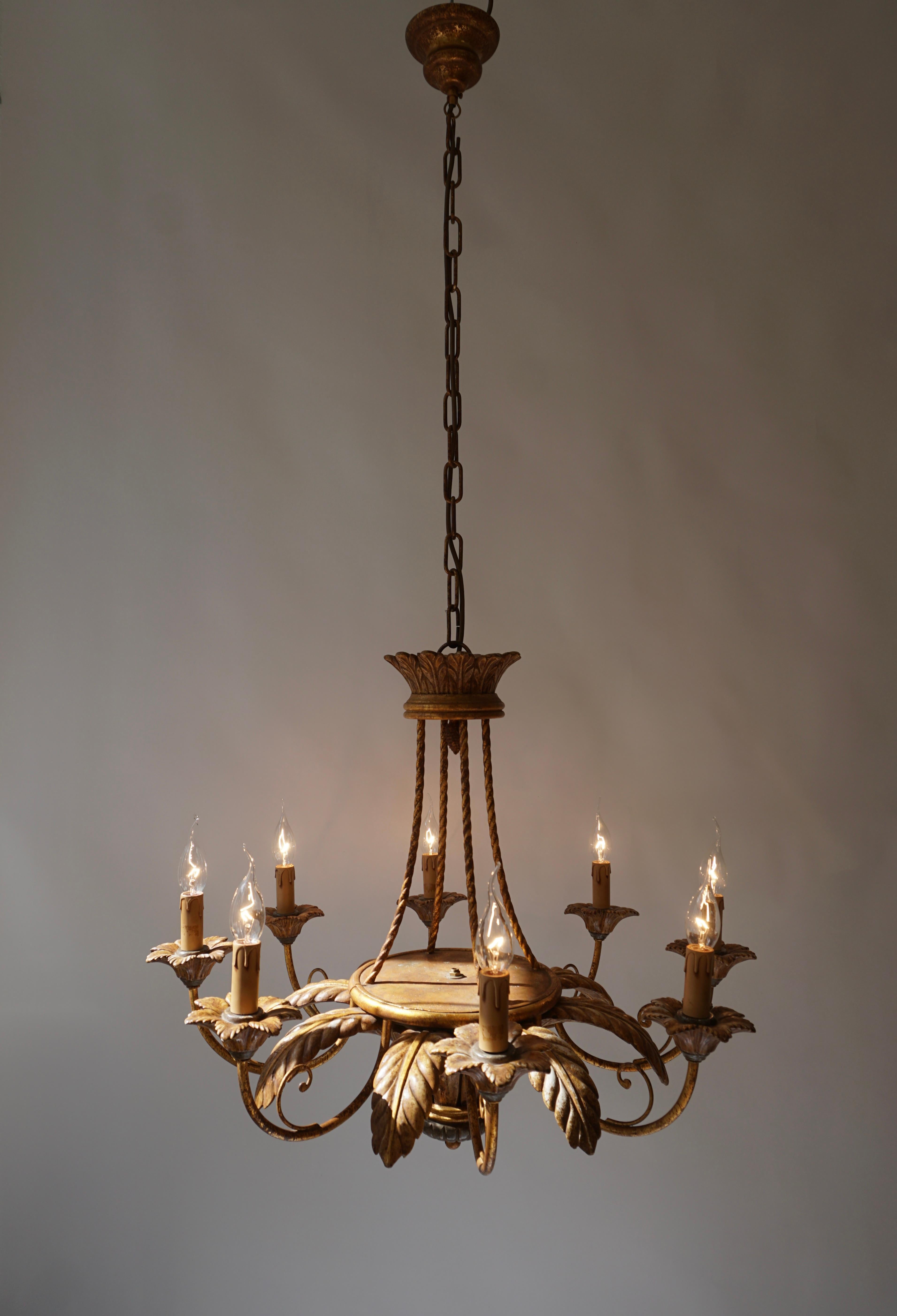 20th Century Rococo Style Chandelier For Sale