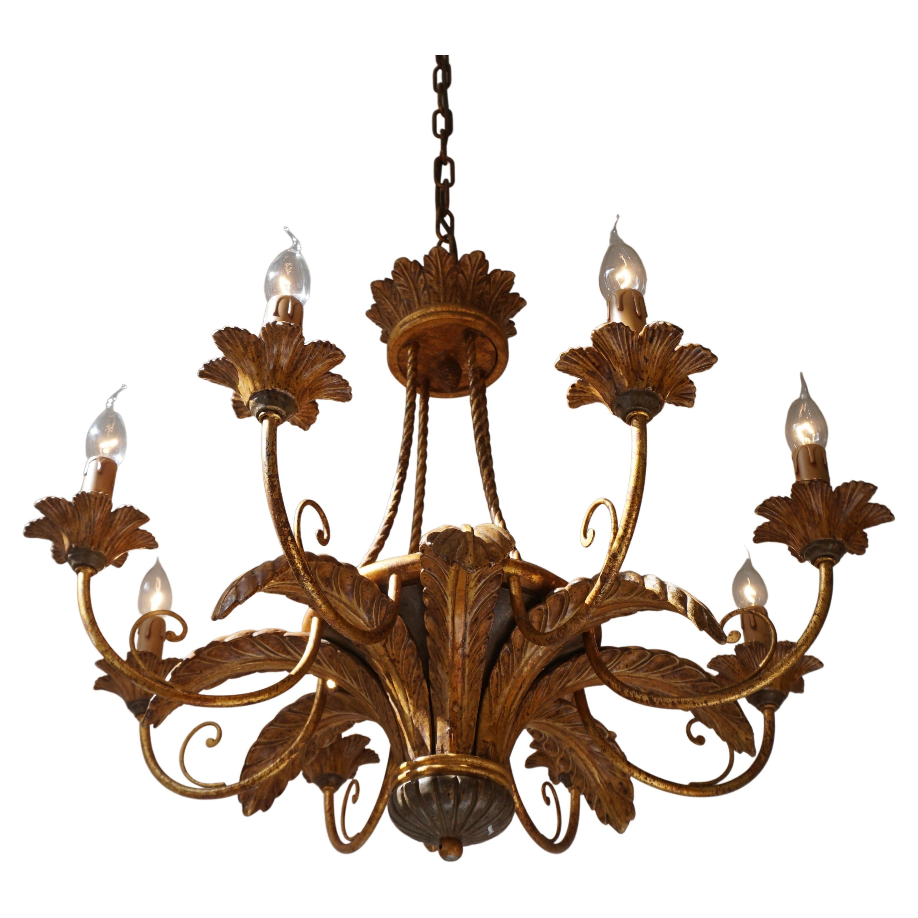 Rococo Style Chandelier For Sale