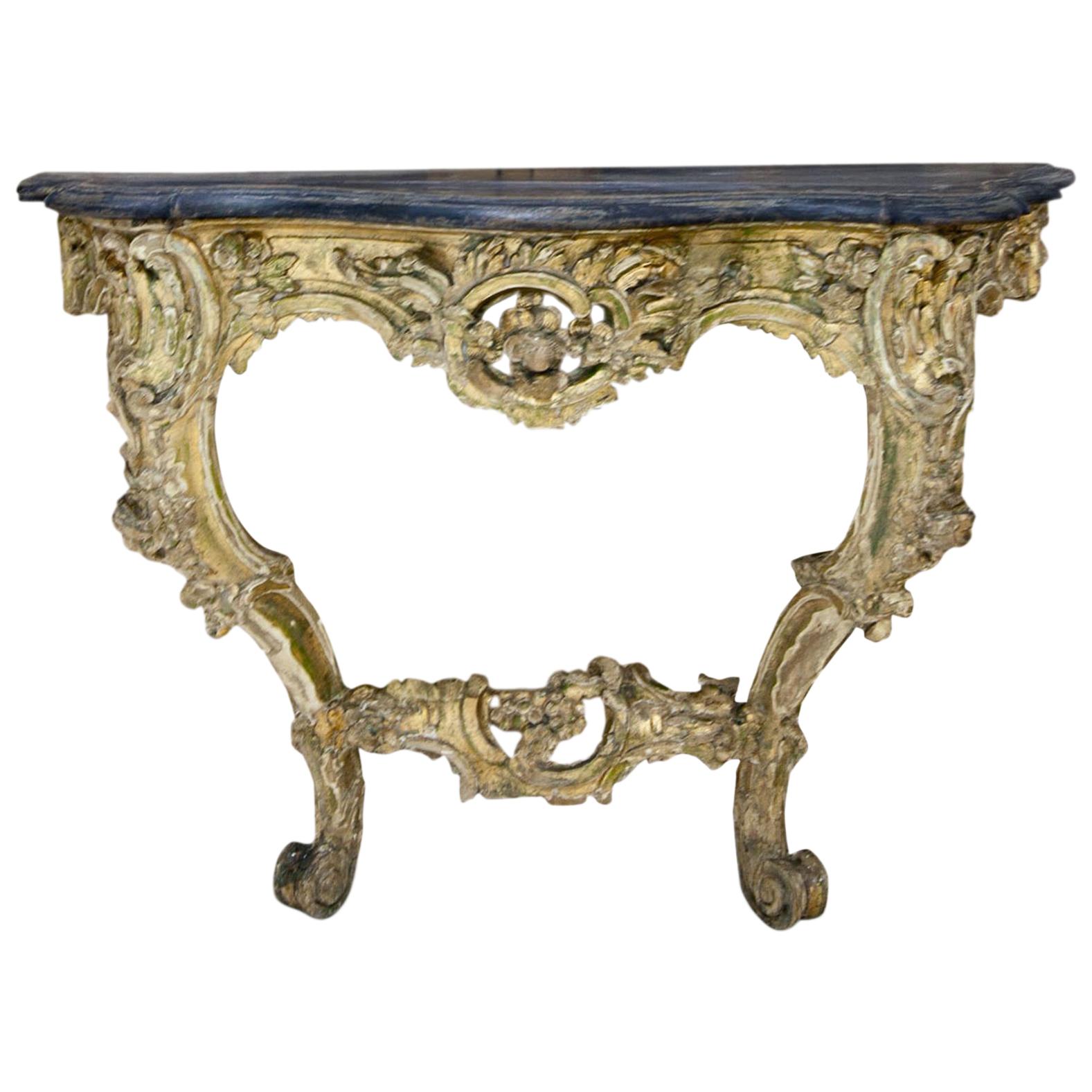 Rococo-Style Console Table, Mid-19th Century