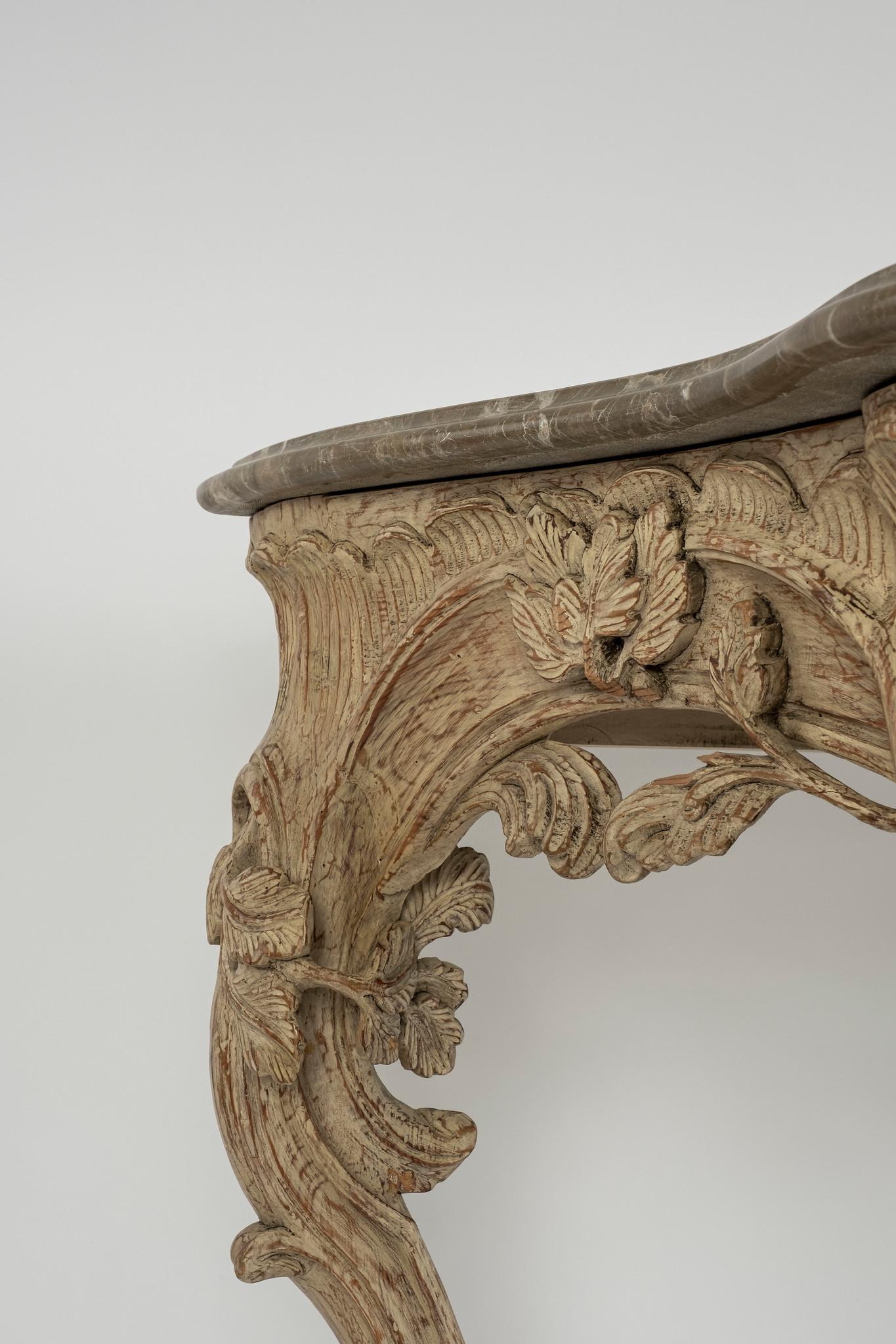Rococo Style Console with Marble Top 2