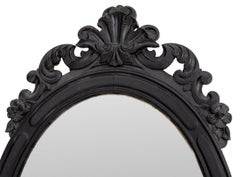Rococo Style Ebonized Wood Wall Mirror