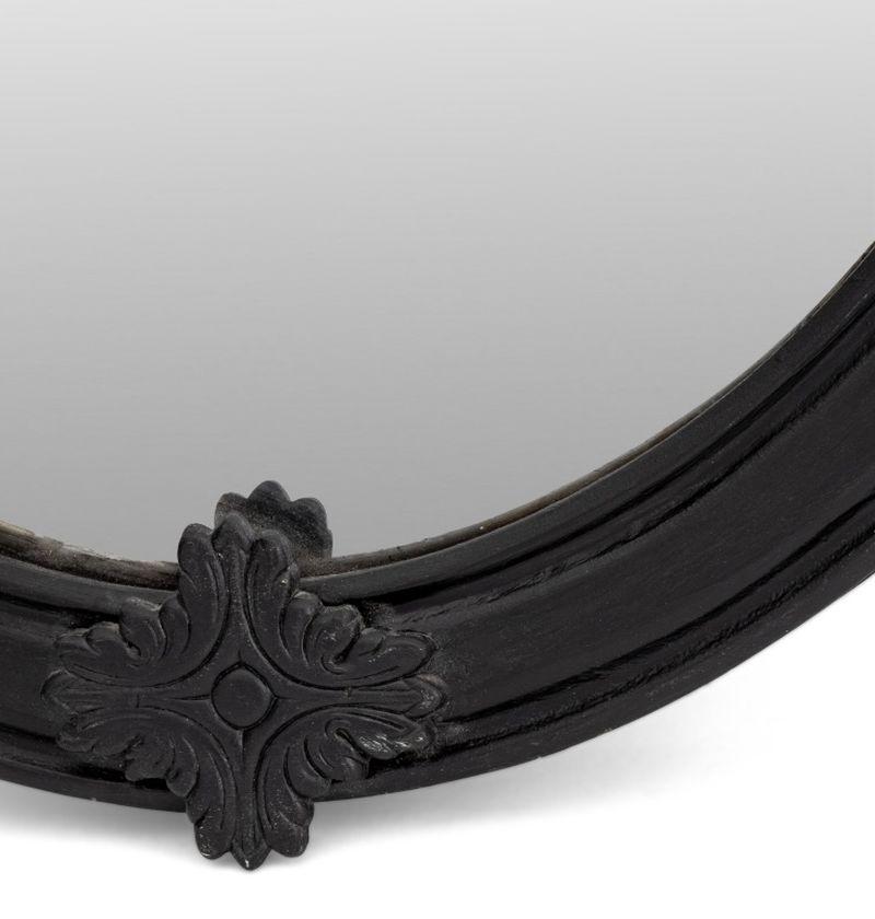 Rococo Miroir mural de style rococo en bois ébénisé en vente