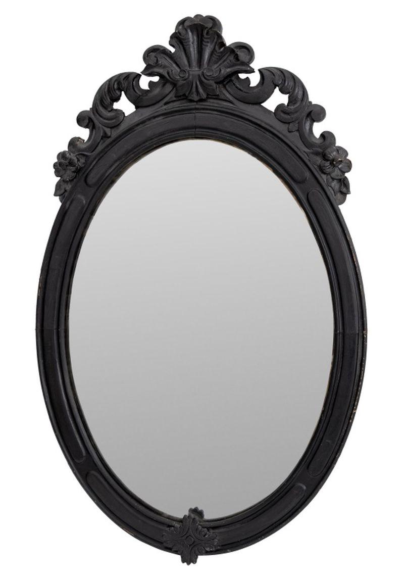Miroir mural de style rococo en bois ébénisé Bon état - En vente à Astoria, NY