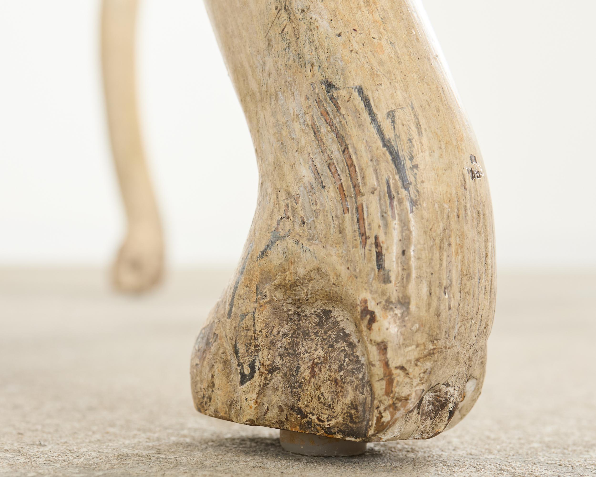 Rococo Style Faux Painted Demilune Console Table For Sale 5