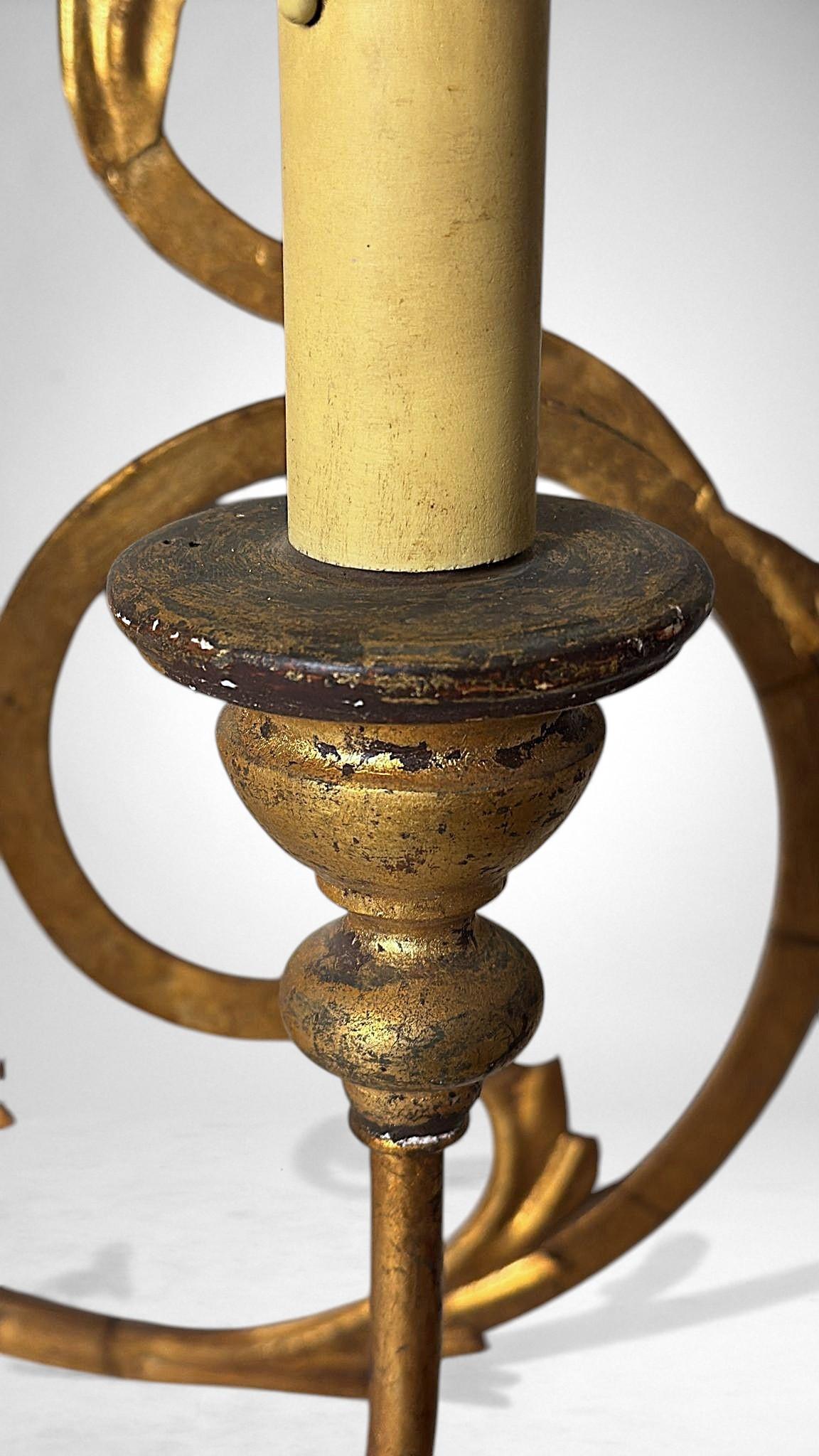 Applique en fer doré Florentine de style rococo en vente 2