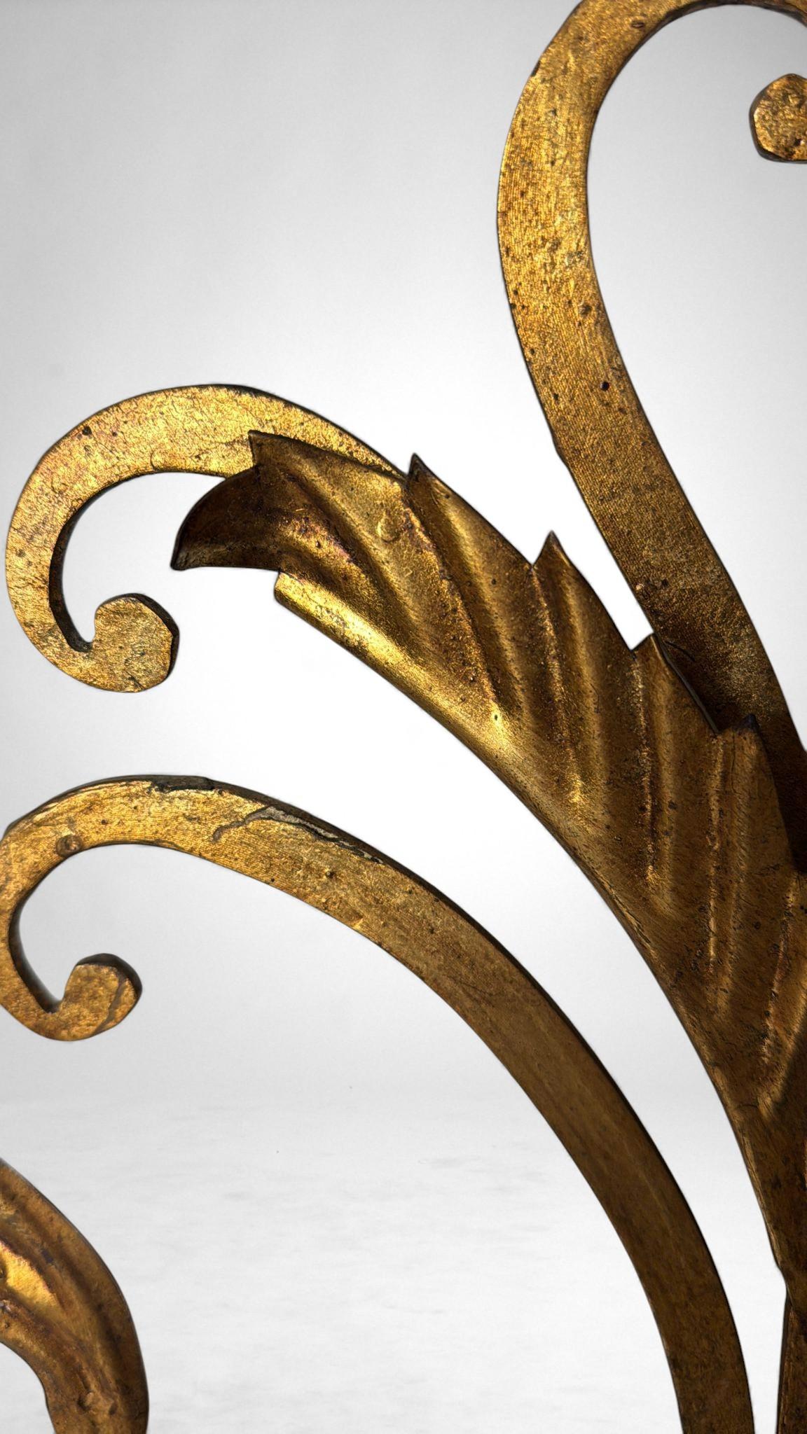 Applique en fer doré Florentine de style rococo en vente 6