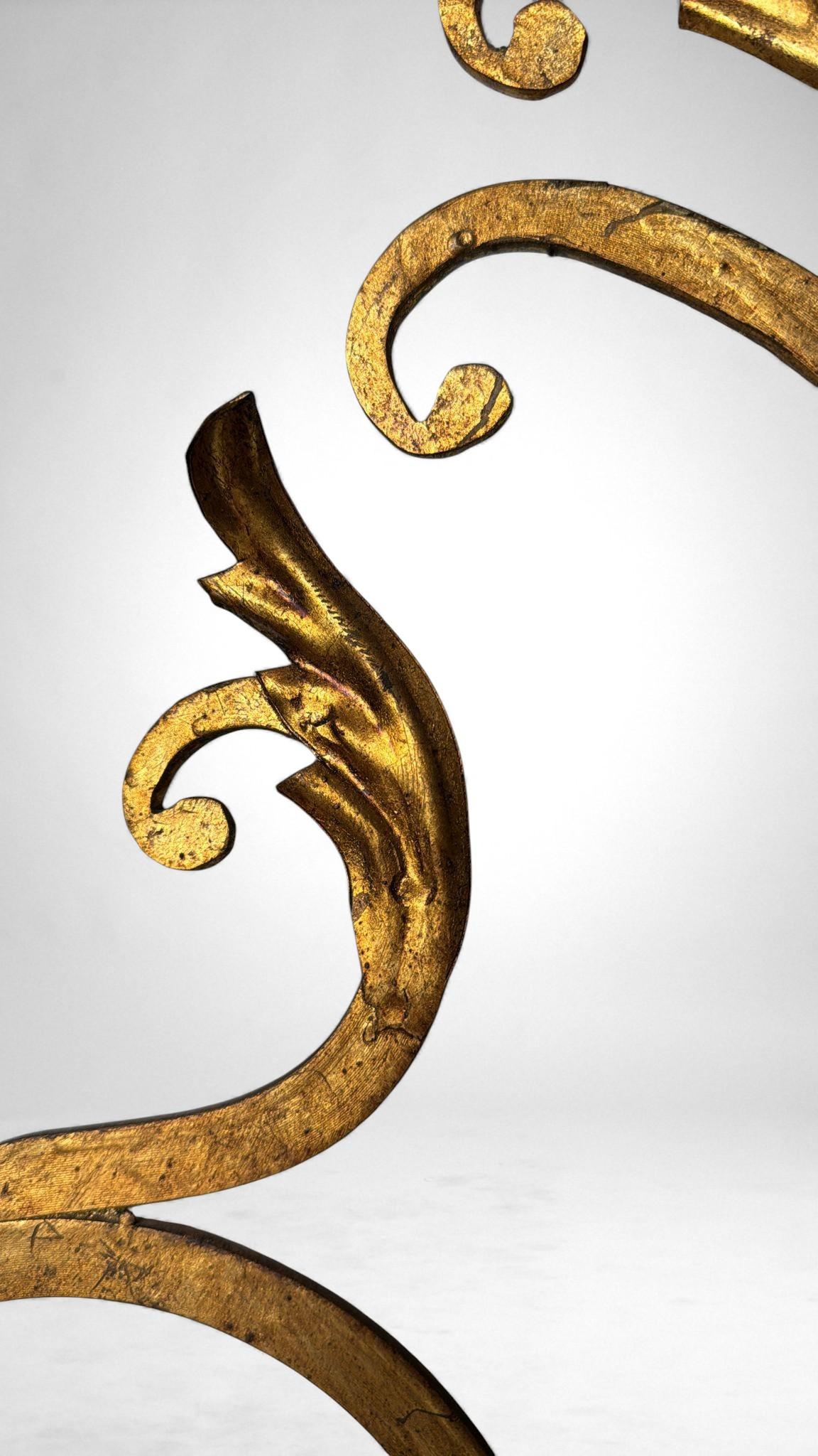 Applique en fer doré Florentine de style rococo en vente 7