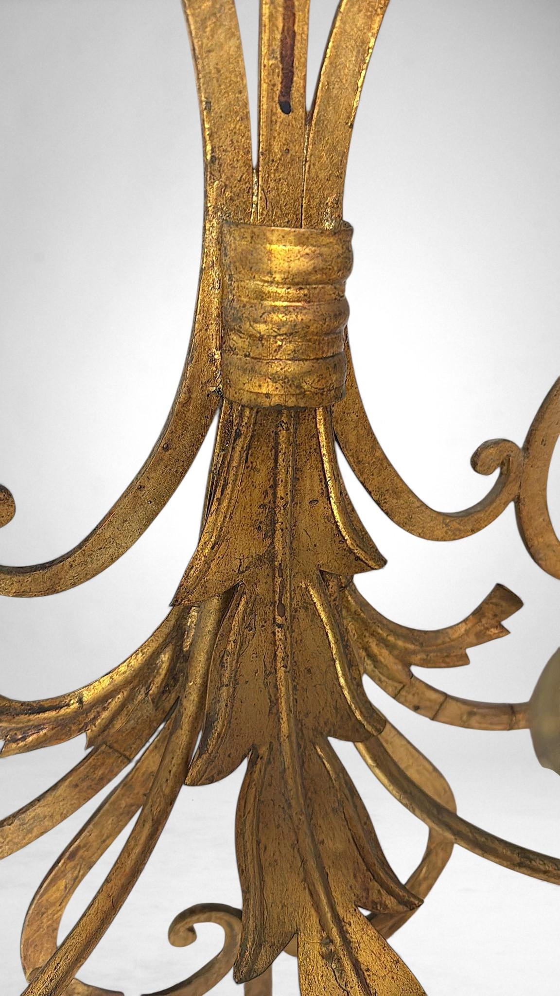 Applique en fer doré Florentine de style rococo en vente 10