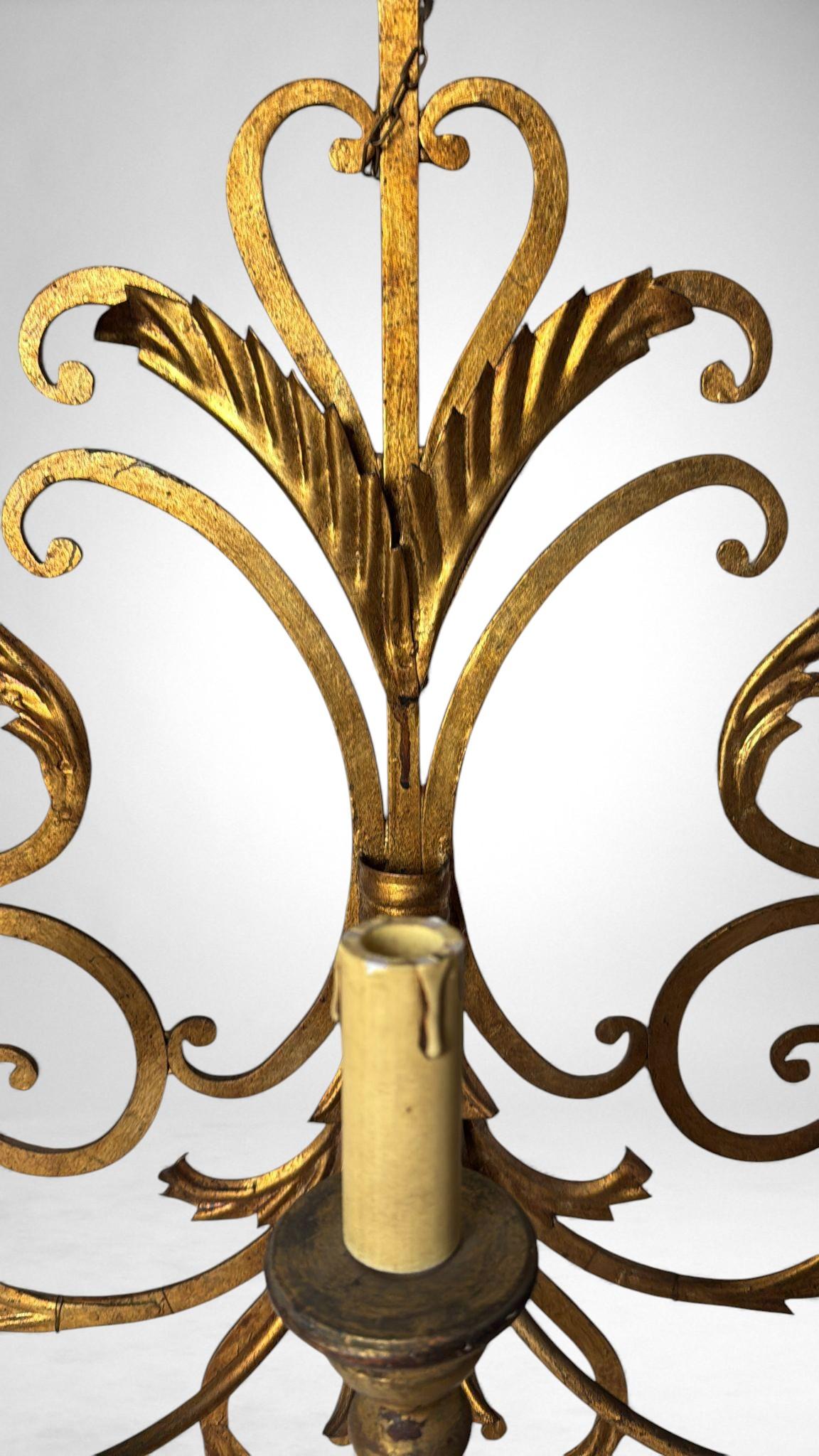 Applique en fer doré Florentine de style rococo Bon état - En vente à Prato, Tuscany