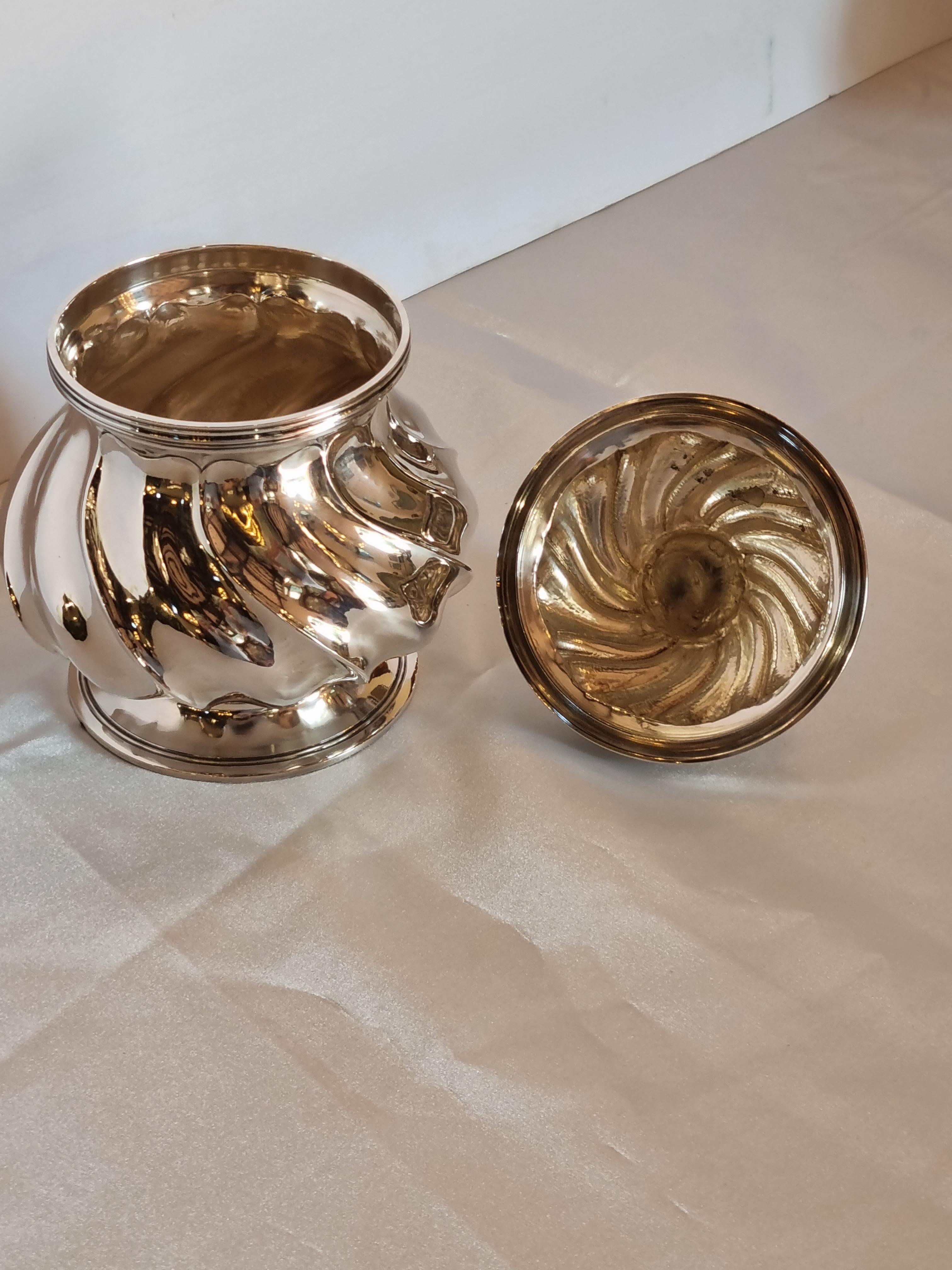 Rococo Style Four-Piece Sterling Silver Tea and Coffee Set, Italy, 1984 For Sale 7
