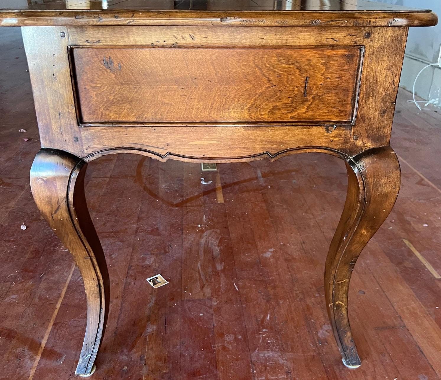 Unknown Rococo Style Fruitwood Desk With Cabriolet Legs For Sale