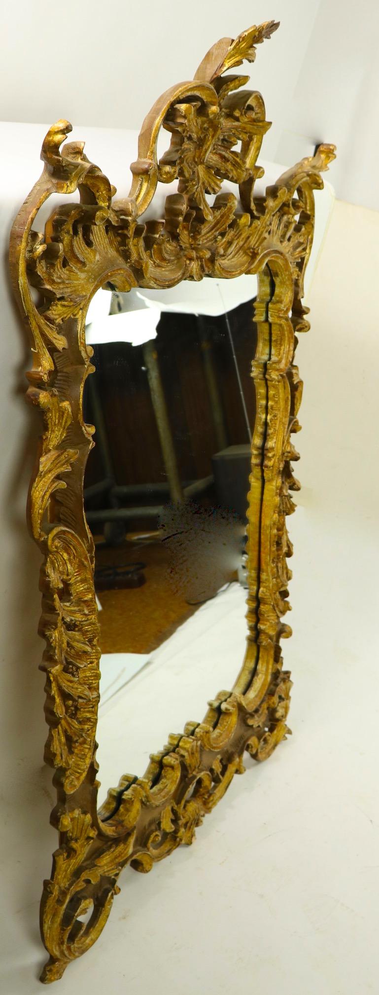 Carved Rococo Style Gilt Mirror by Labarge