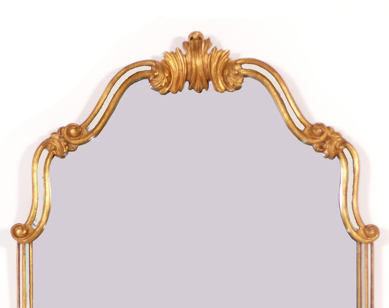 Rococo Style Gilt Mirror  In Good Condition For Sale In Atlanta, GA
