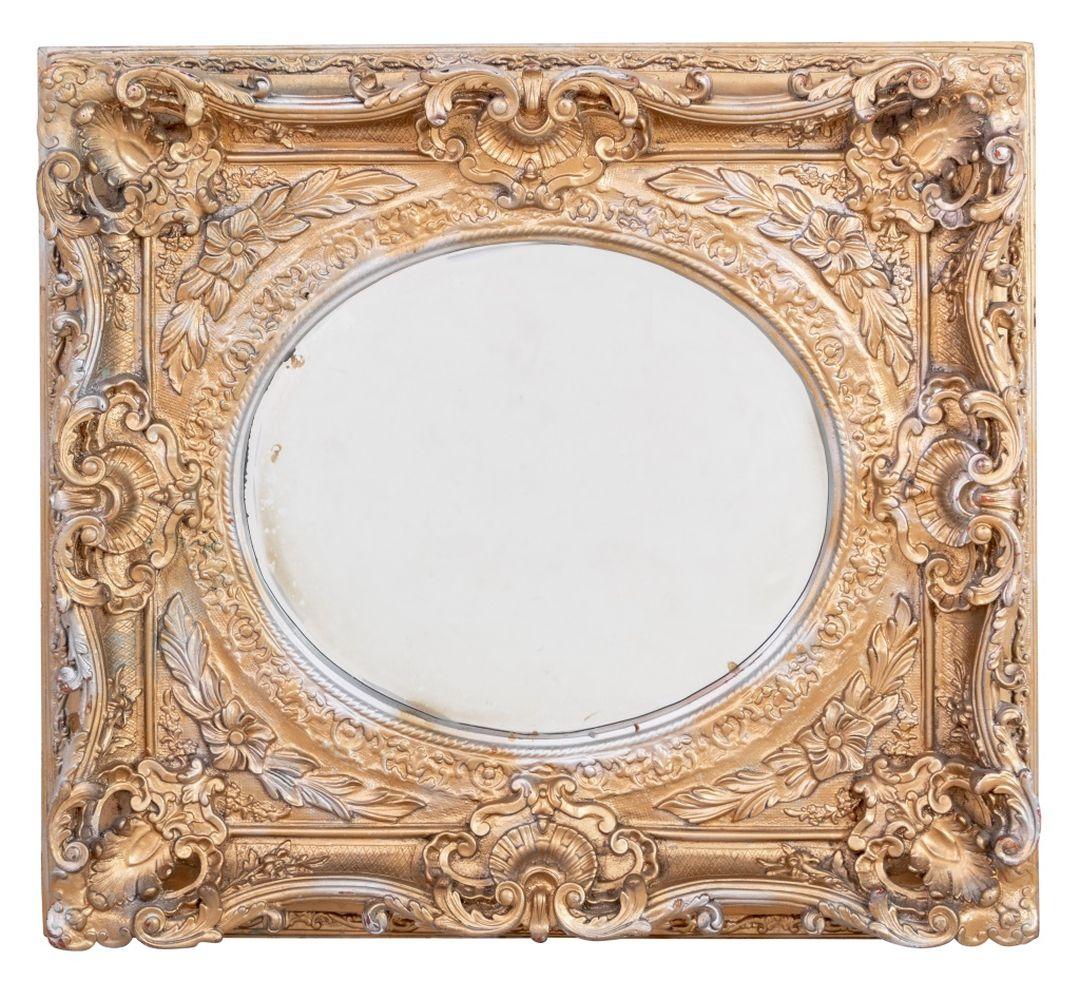 Miroir de composition de style rococo, doré et argenté Bon état - En vente à Astoria, NY