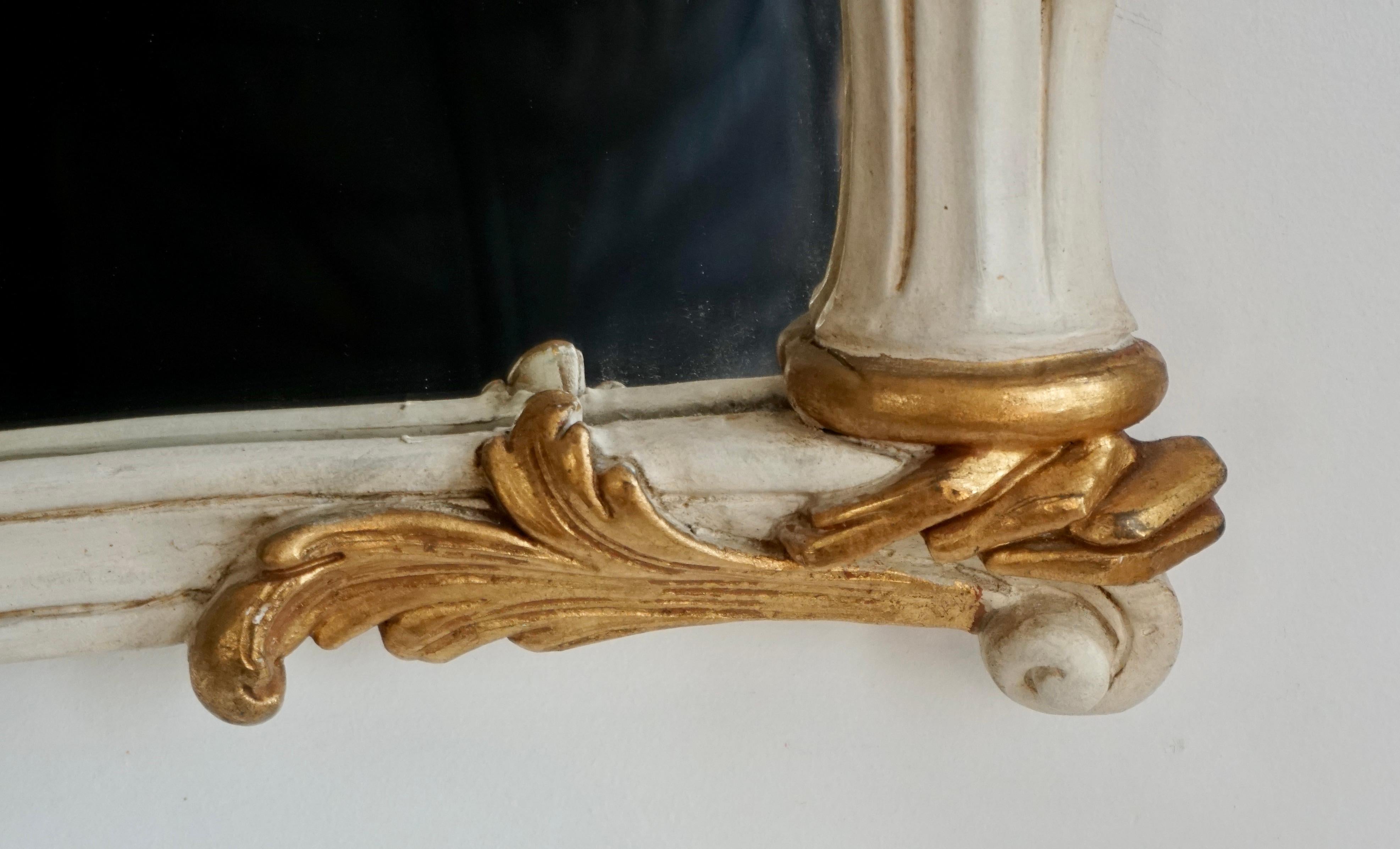 Rokoko Stil Vergoldetes Holz  Spiegel (20. Jahrhundert) im Angebot