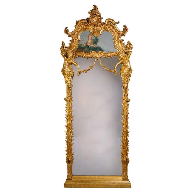 Victorian Giltwood Rococo Style Mirror For Sale at 1stDibs