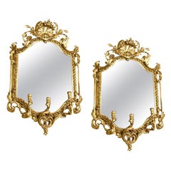 Antique Rococo Style Girondole Mirrors