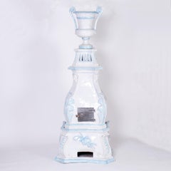 Rococo Style Glazed Terracotta Palace Stove