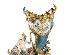 Rococo Style Golden Porcelain Vase, 20th Century